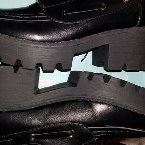 Black European platform shoes